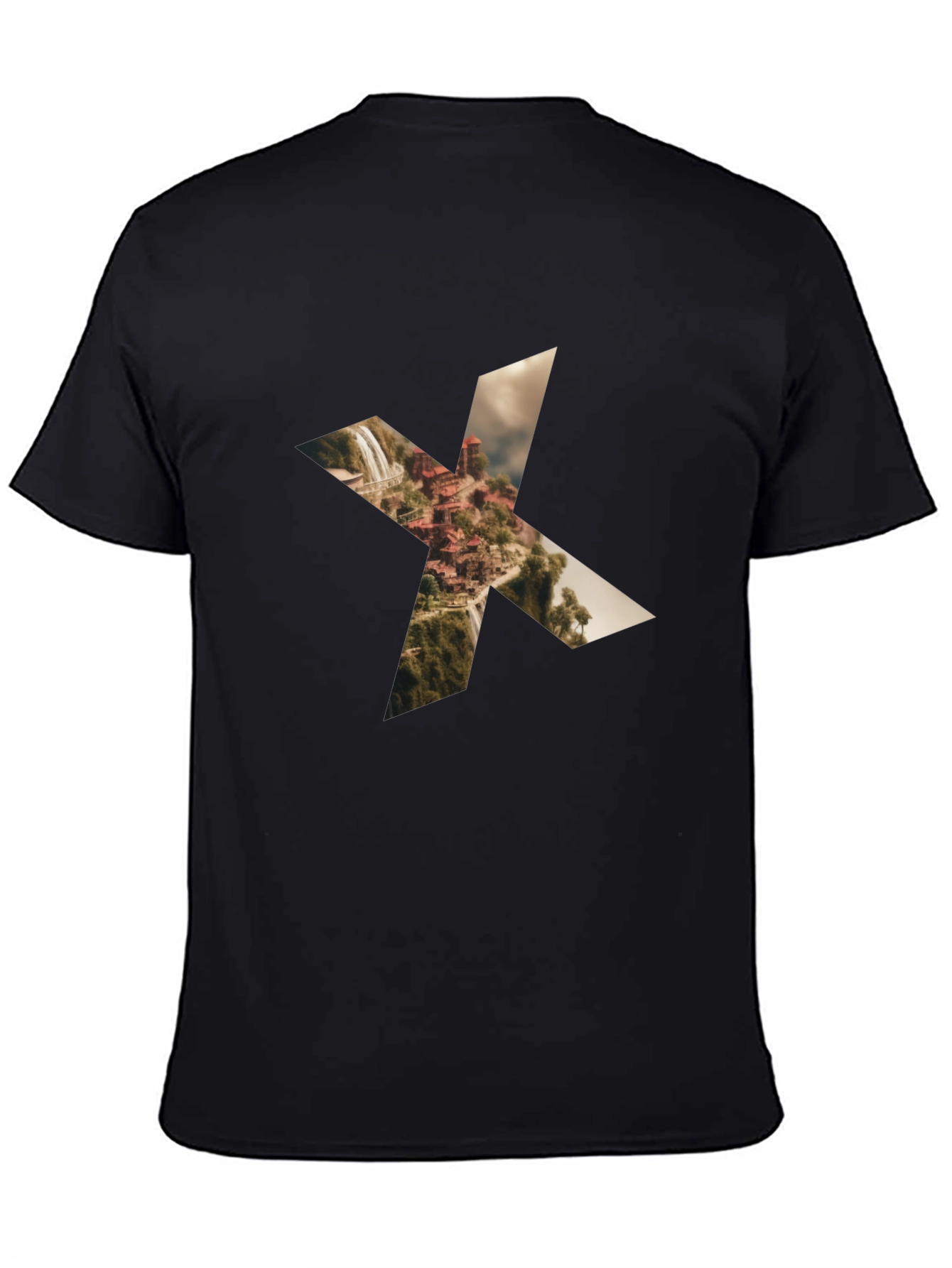 Waterfall X Graphic Black Tee