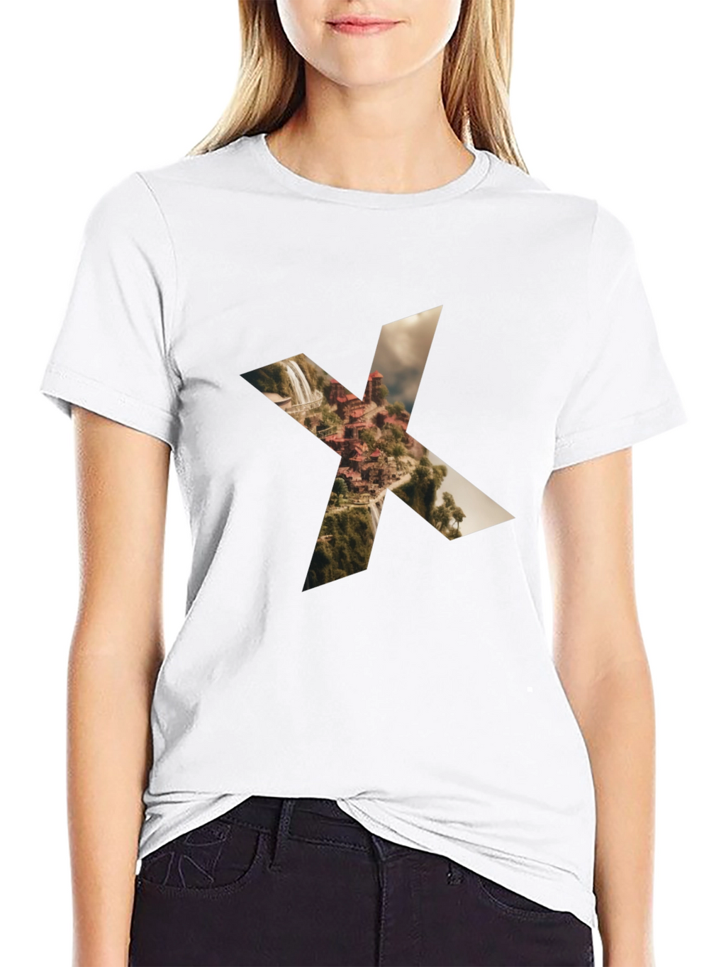 Waterfall X Graphic Black Tee