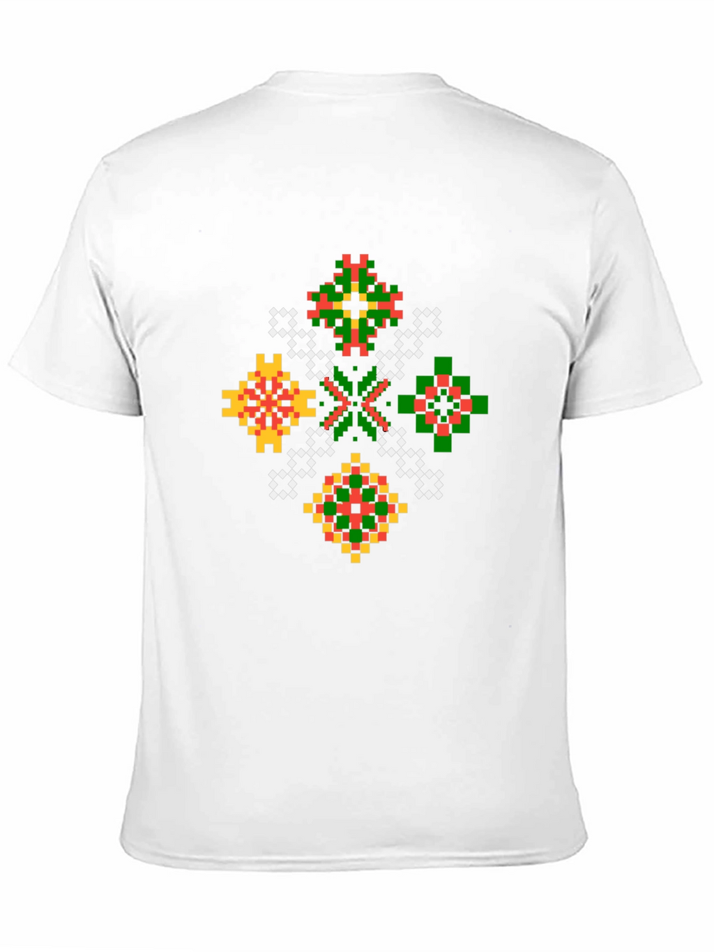 Pixel Art Geometric Black T-Shirt