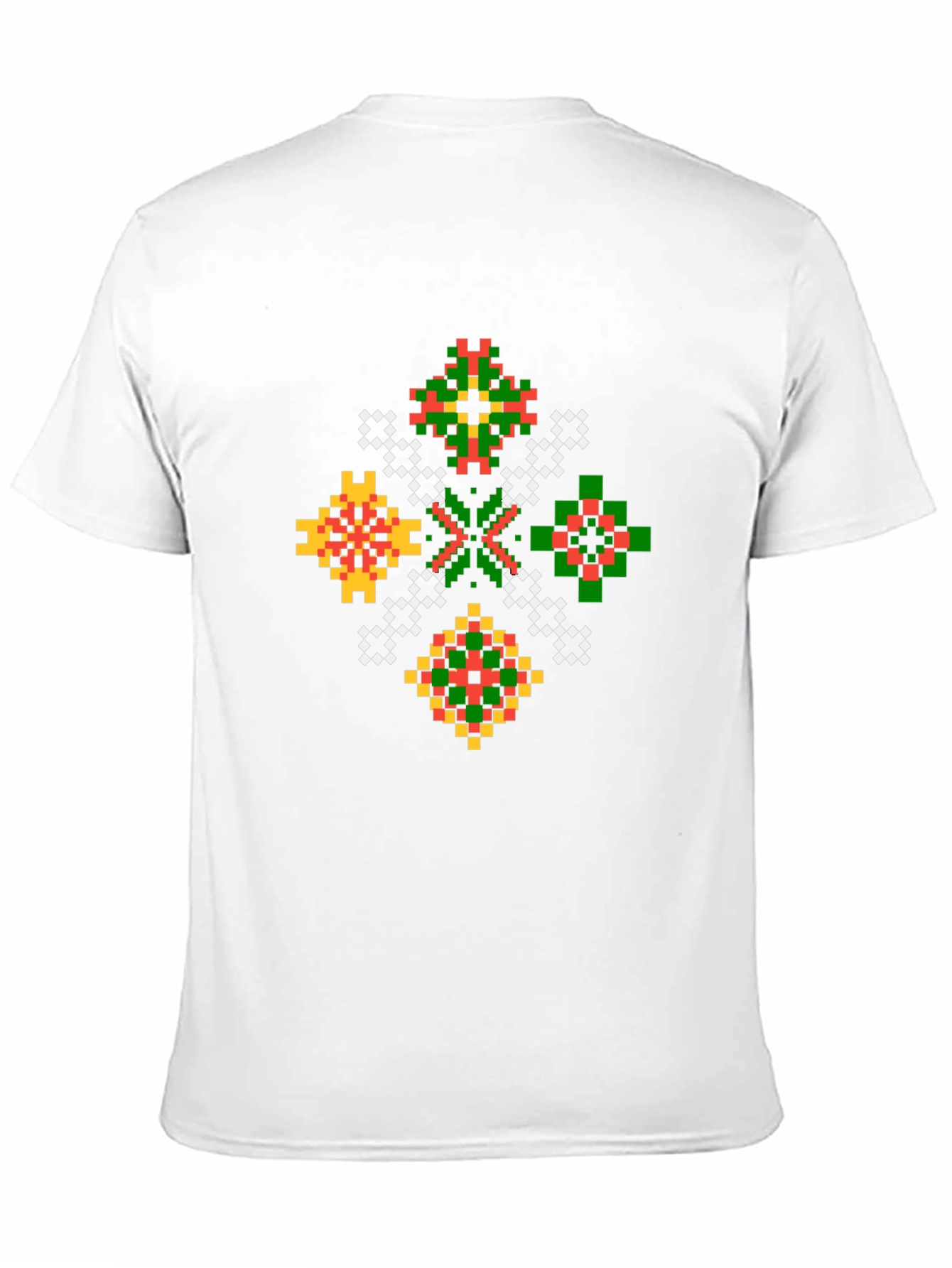 Pixel Art Geometric Black T-Shirt