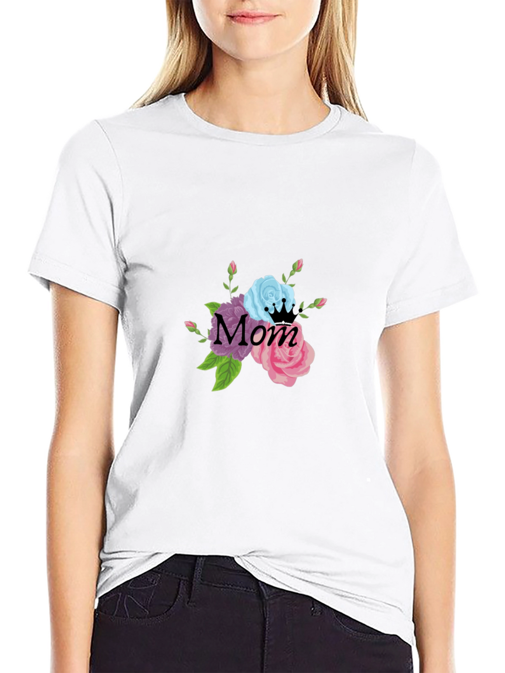 Floral Mom T-Shirt - Stylish and Comfortable