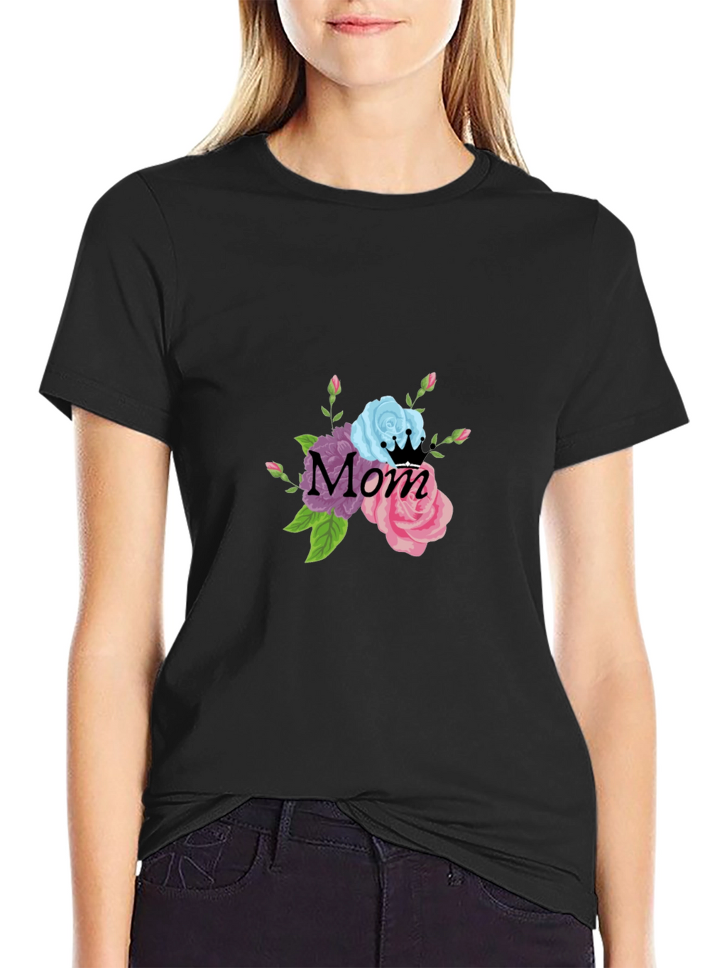 Floral Mom T-Shirt - Stylish and Comfortable