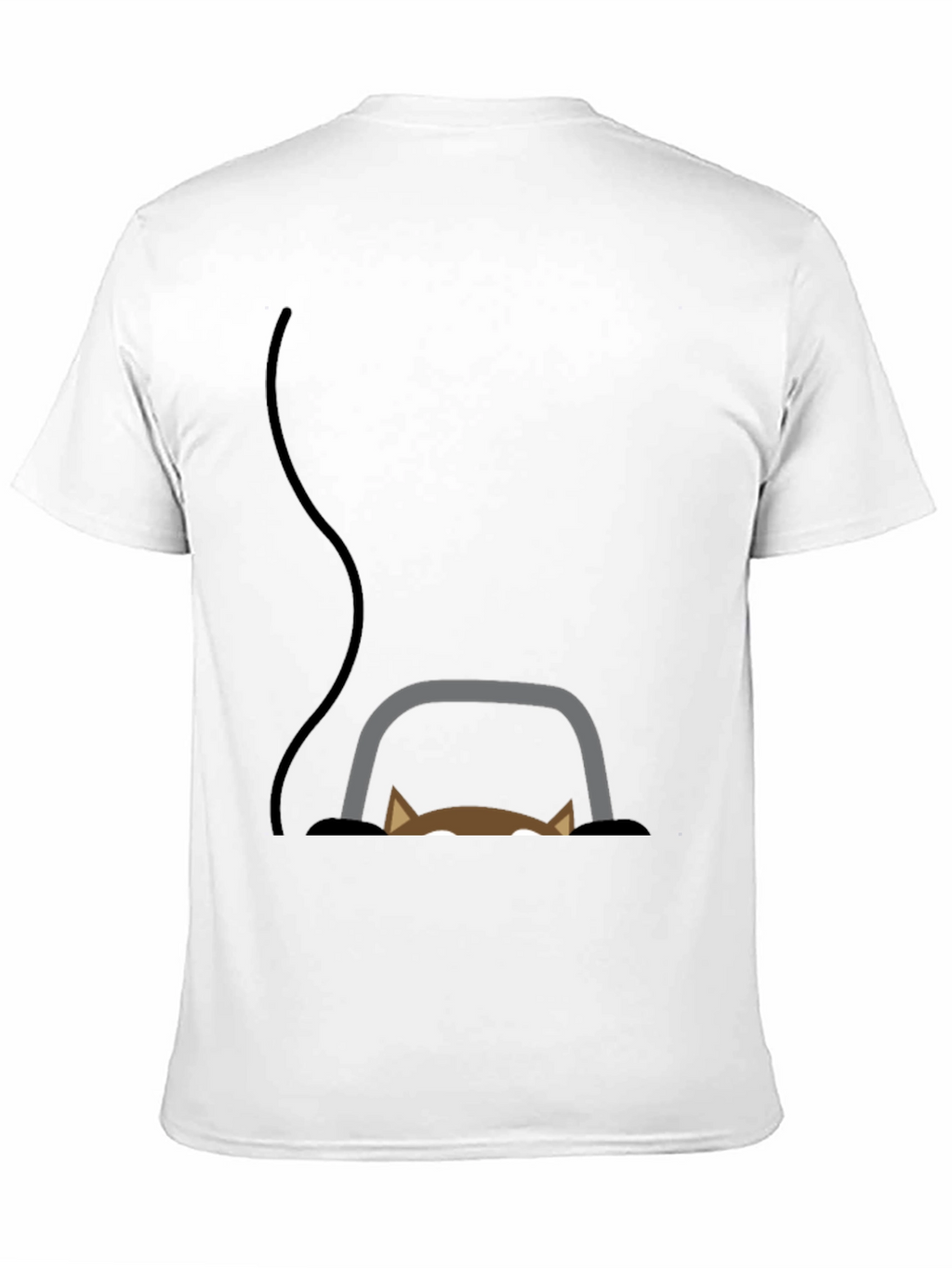 Peek-a-Boo Cat Graphic Tee - Black
