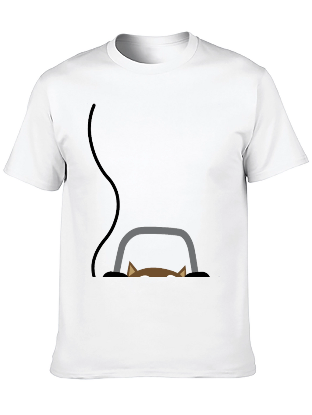 Peek-a-Boo Cat Graphic Tee - Black