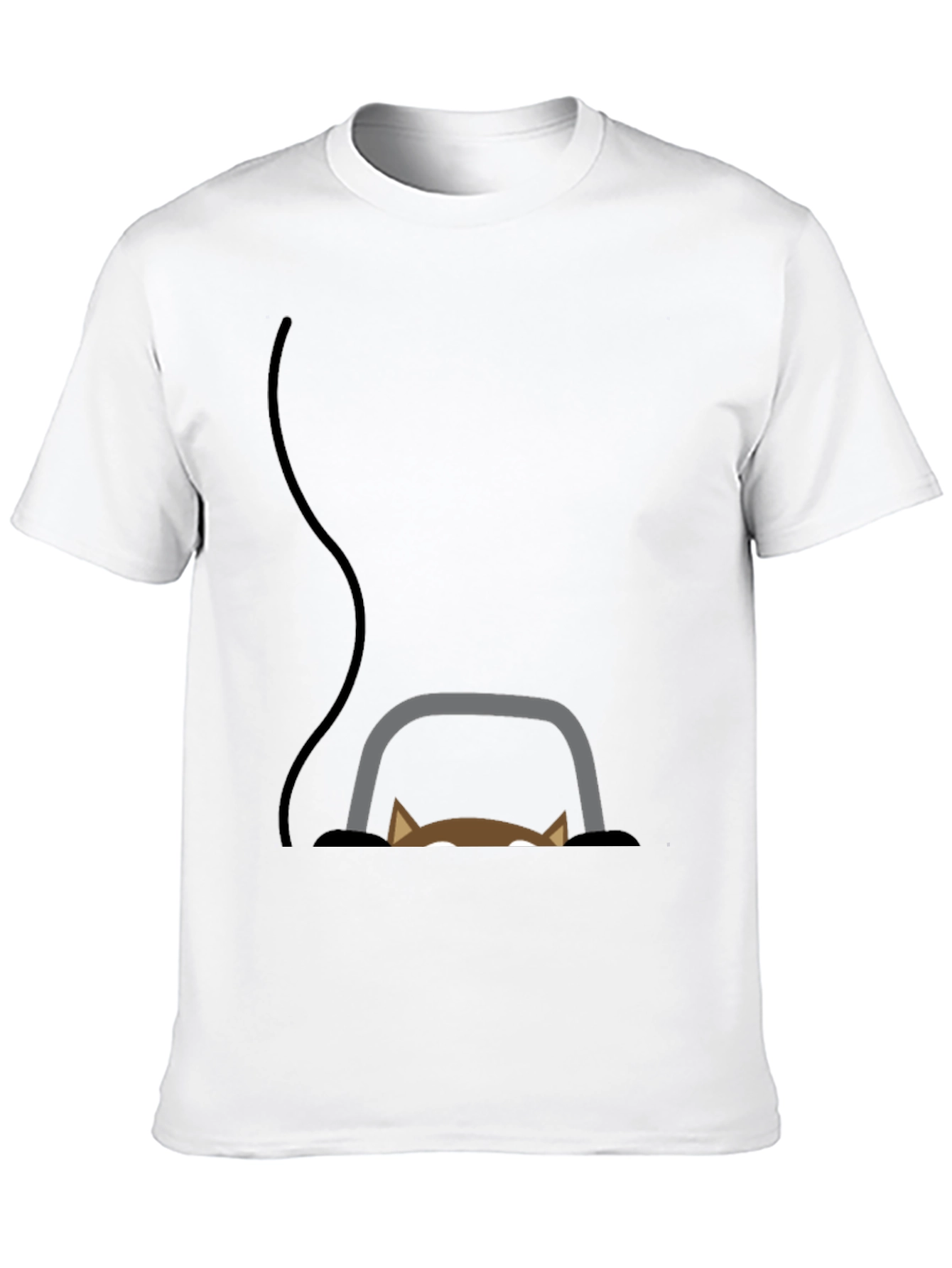 Peek-a-Boo Cat Graphic Tee - Black