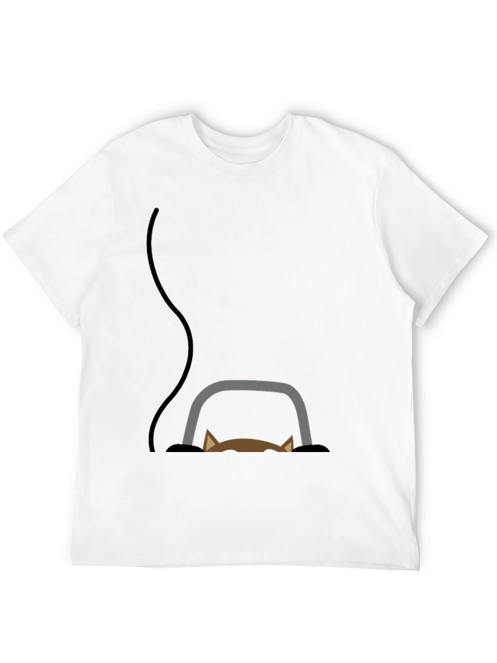 Peek-a-Boo Cat Graphic Tee - Black