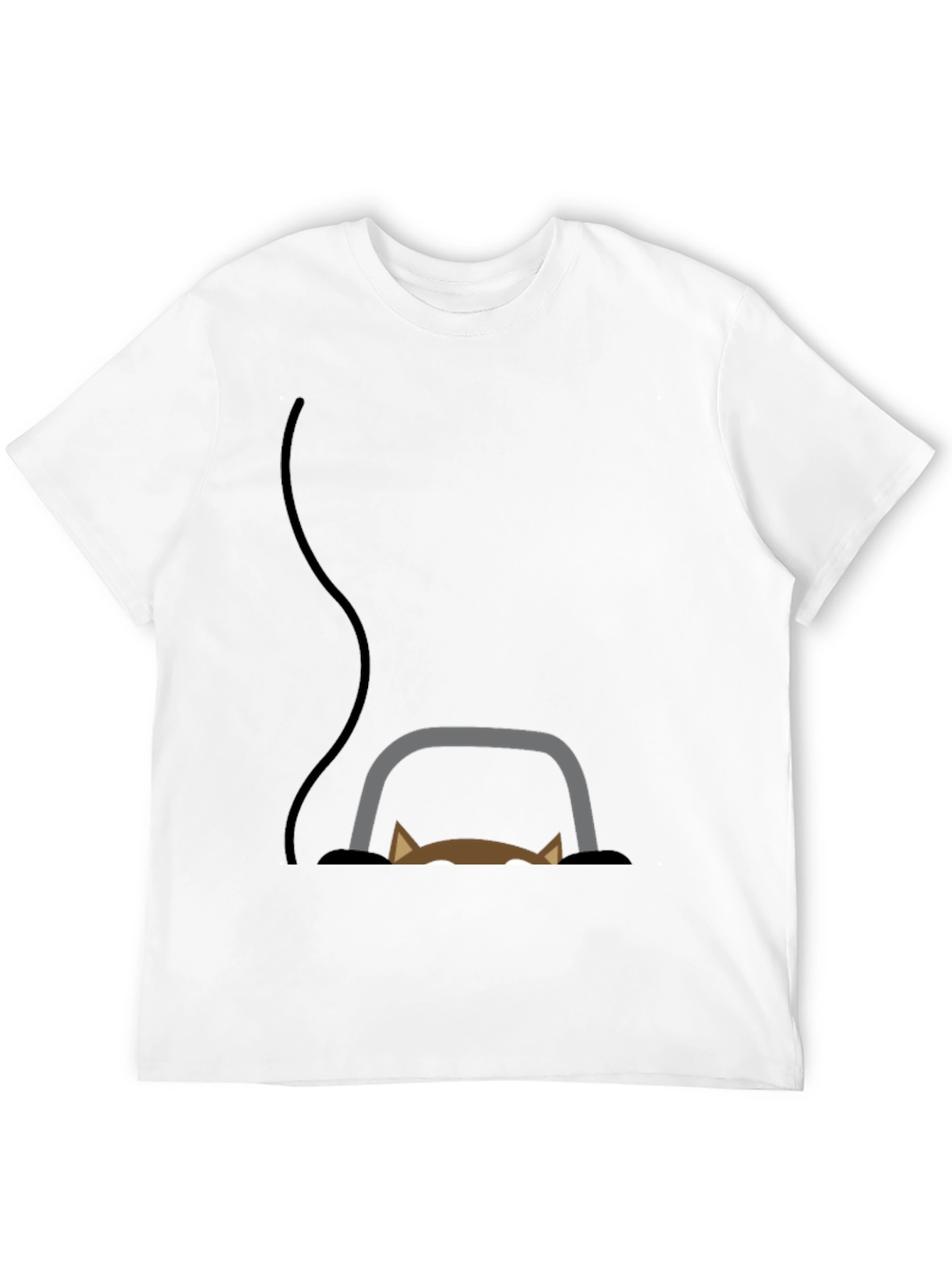 Peek-a-Boo Cat Graphic Tee - Black