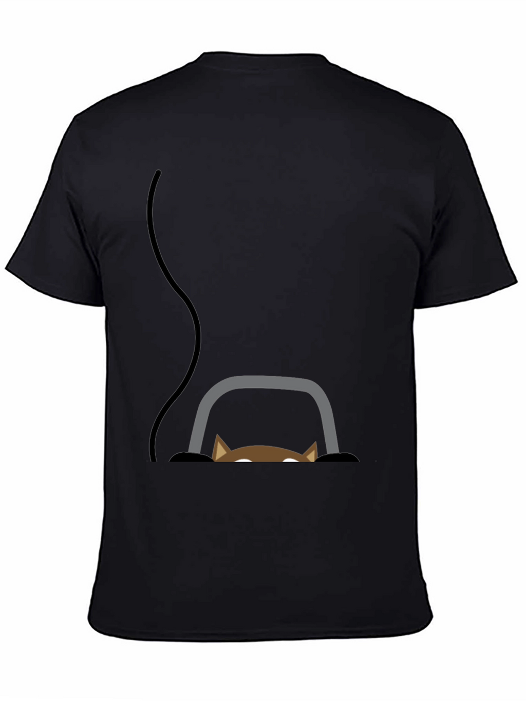 Peek-a-Boo Cat Graphic Tee - Black