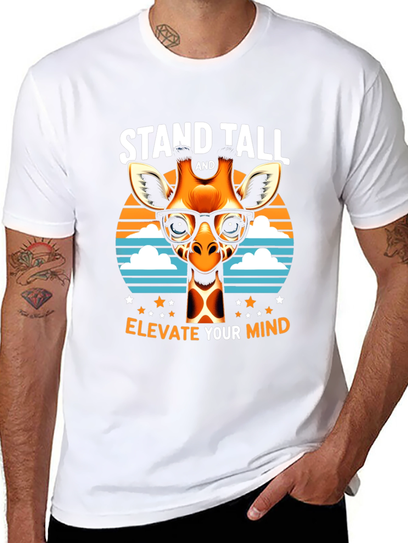 Stand Tall Giraffe Tee - Elevate Your Mind T-Shirt