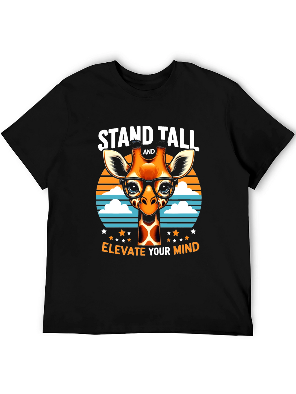 Stand Tall Giraffe Tee - Elevate Your Mind T-Shirt