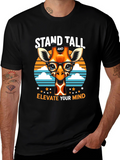 Stand Tall Giraffe Tee - Elevate Your Mind T-Shirt