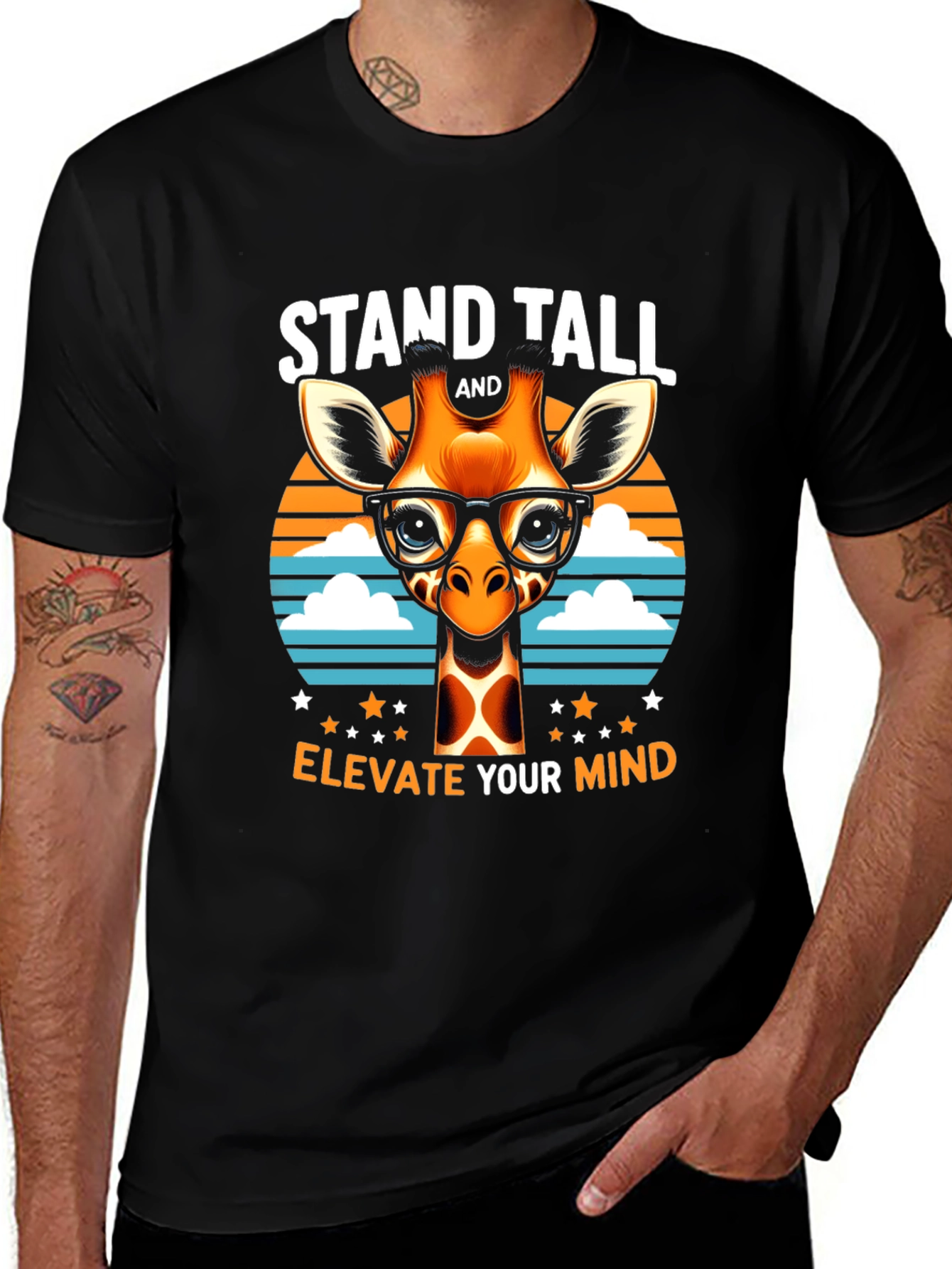 Stand Tall Giraffe Tee - Elevate Your Mind T-Shirt