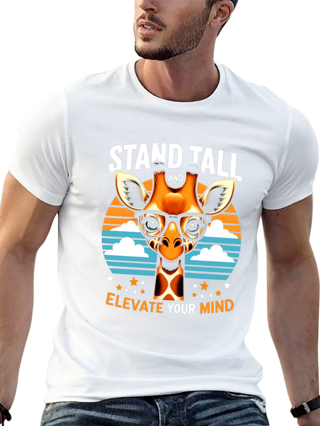 Stand Tall Giraffe Tee - Elevate Your Mind T-Shirt