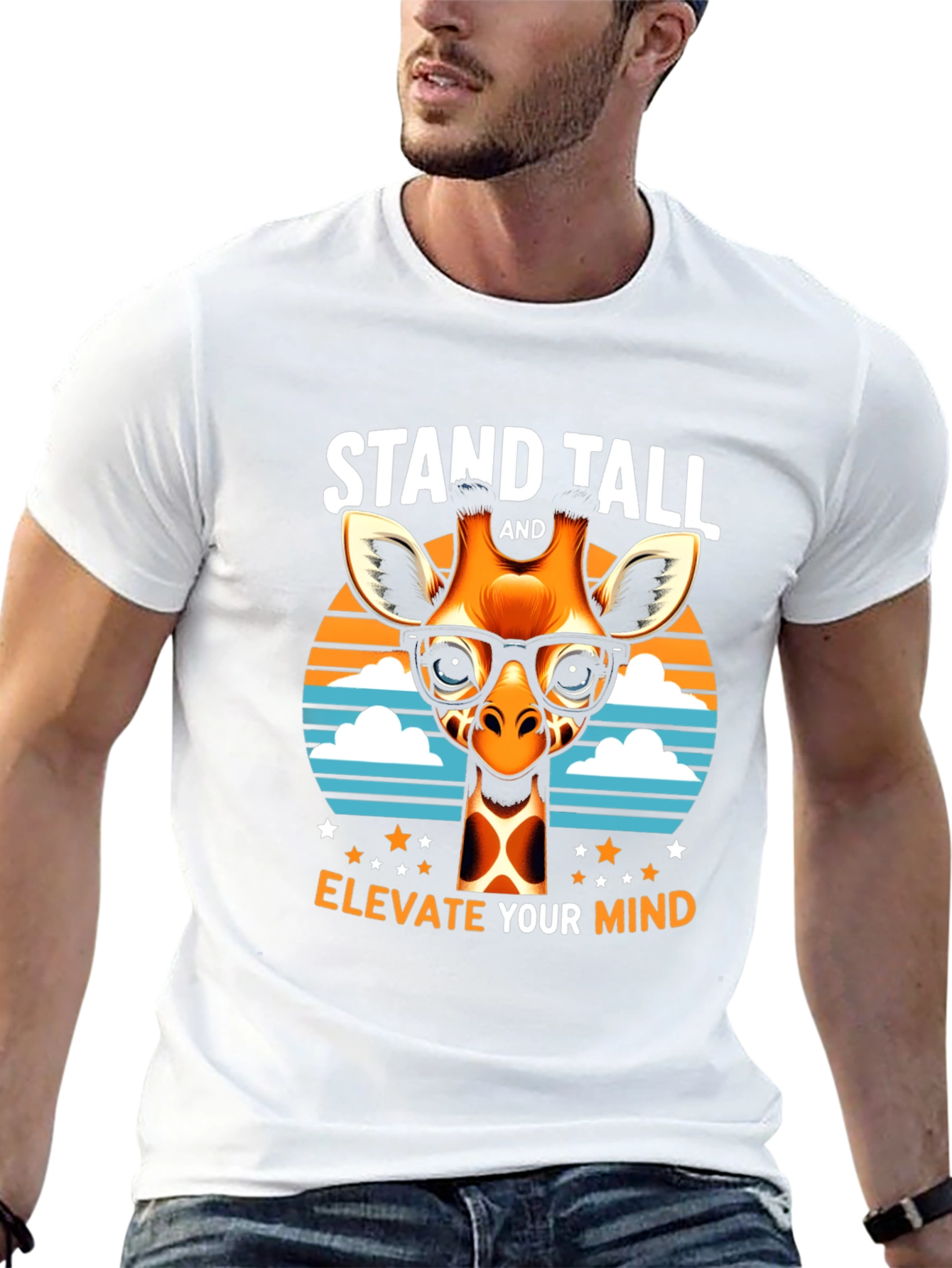 Stand Tall Giraffe Tee - Elevate Your Mind T-Shirt