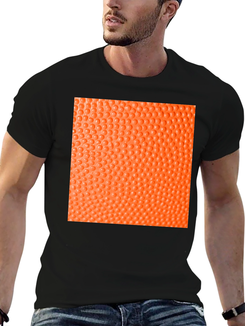 Textured Graphic Tee - Black