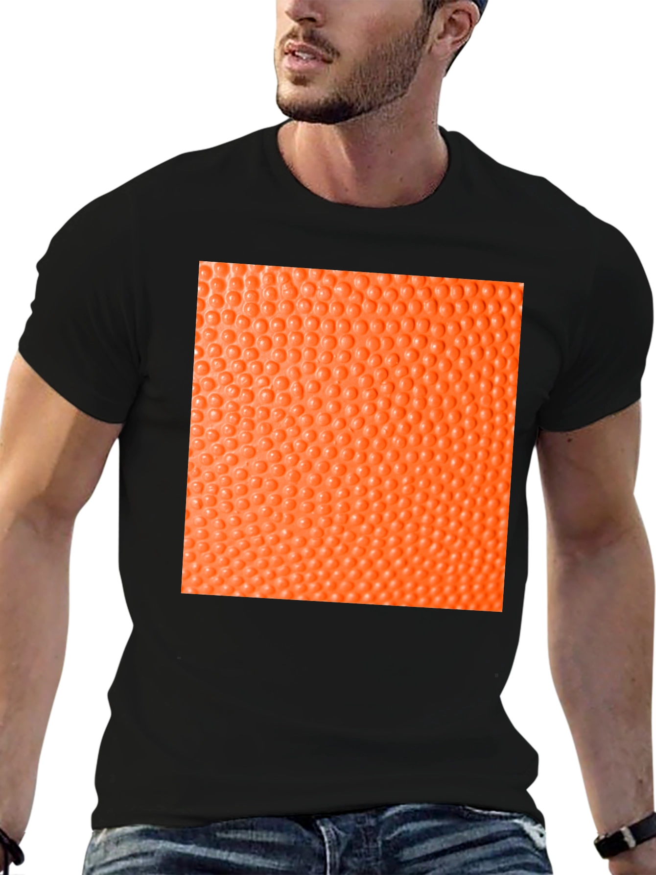 Textured Graphic Tee - Black