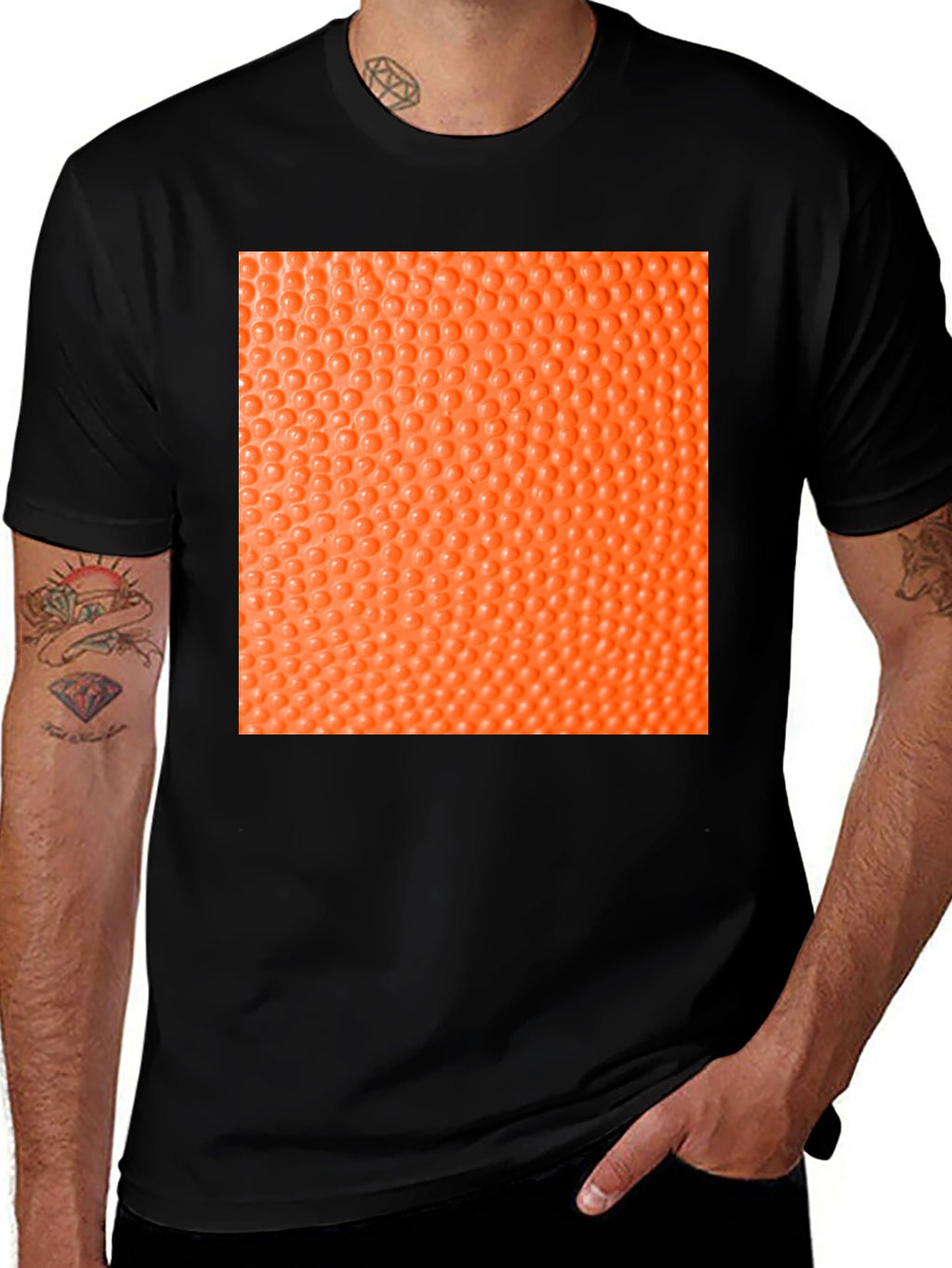 Textured Graphic Tee - Black