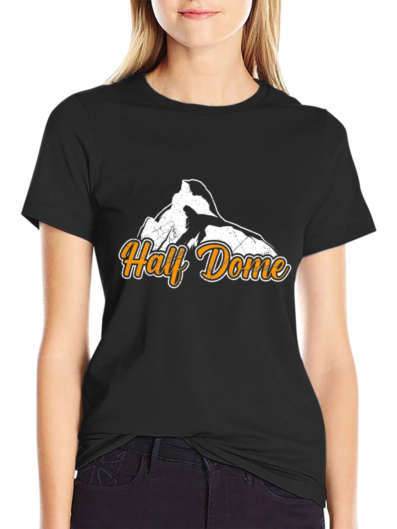 Half Dome Graphic T-Shirt - Black Cotton Tee