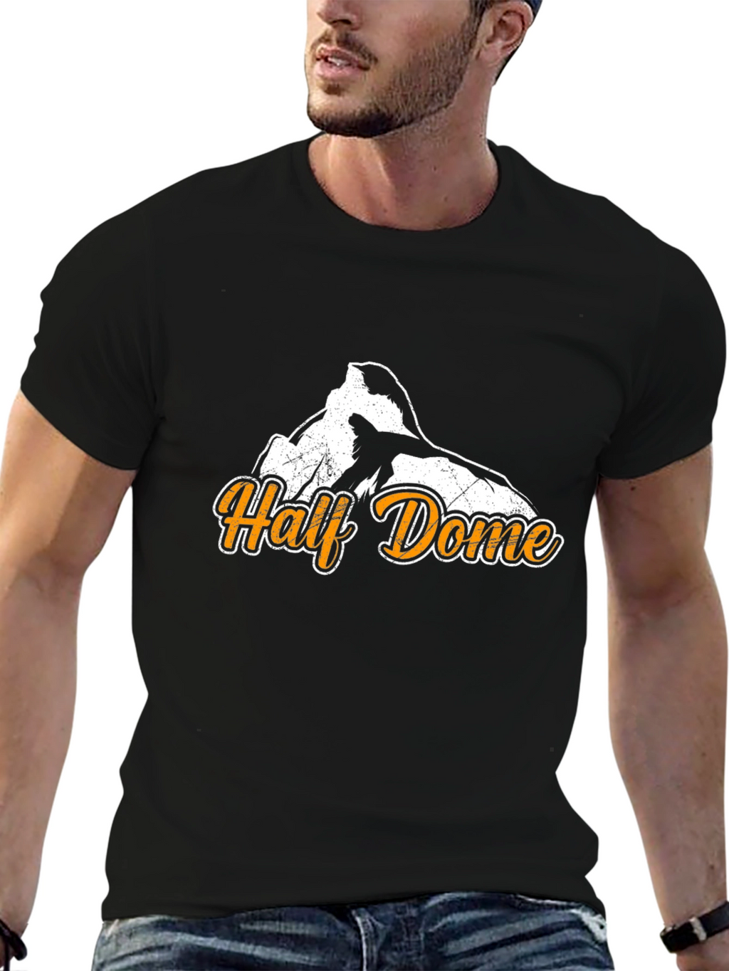 Half Dome Graphic T-Shirt - Black Cotton Tee