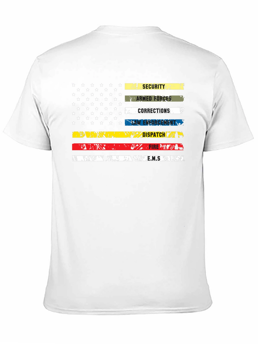 American Thin Line Distressed Graphic T-Shirt