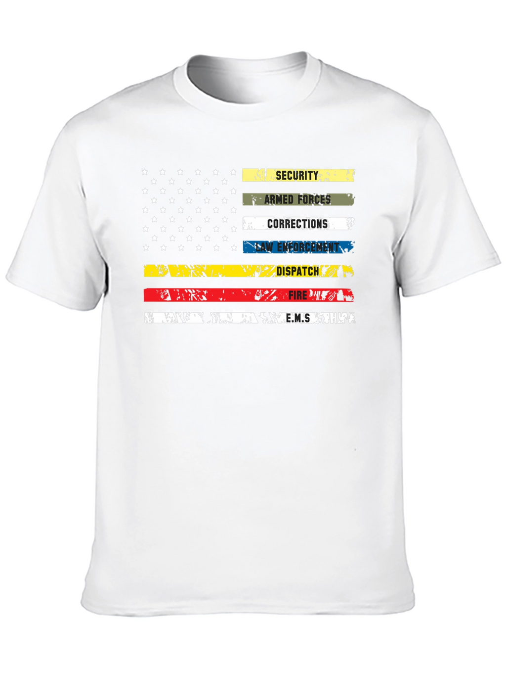 American Thin Line Distressed Graphic T-Shirt