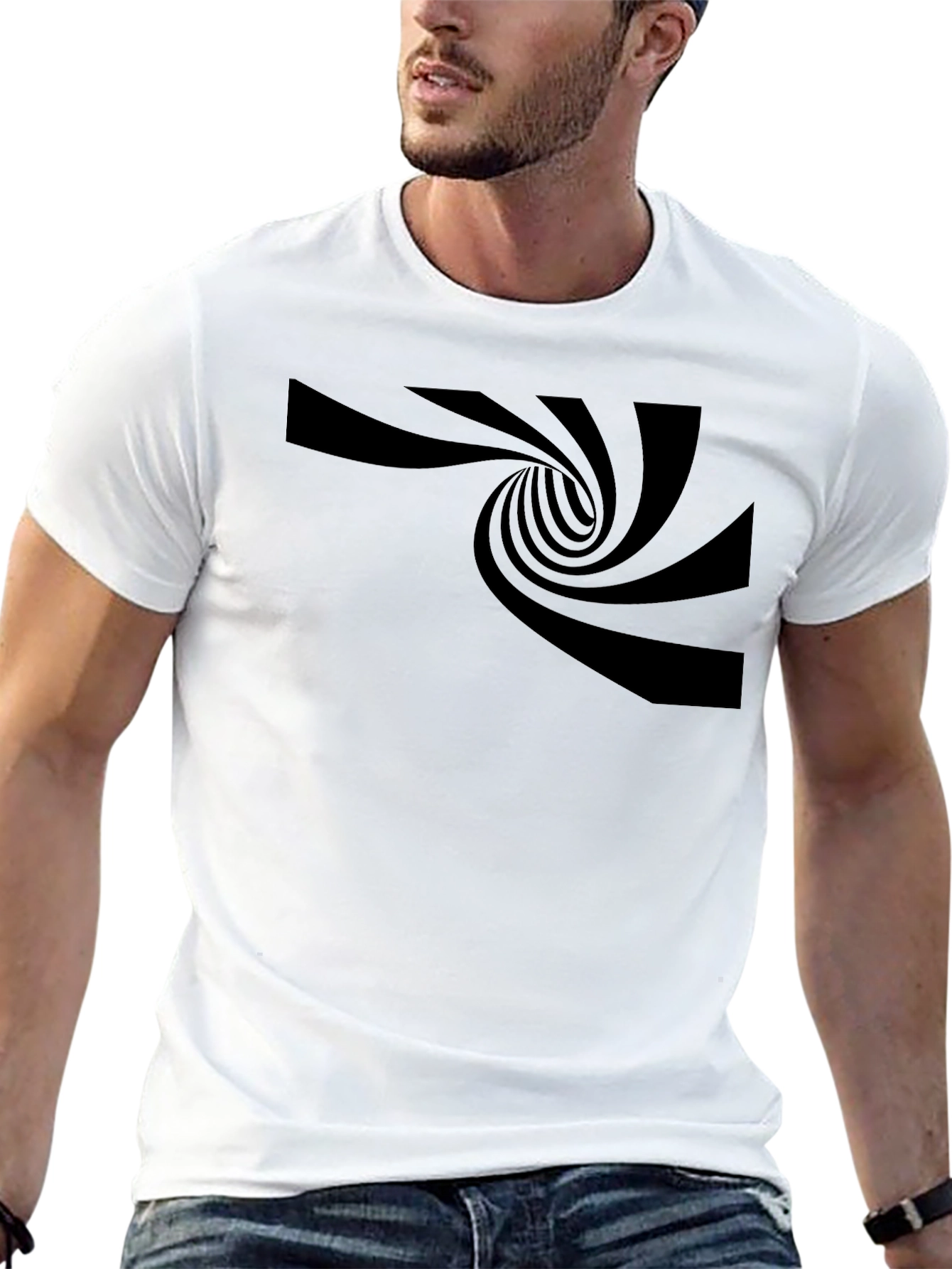 Optical Illusion Black T-Shirt