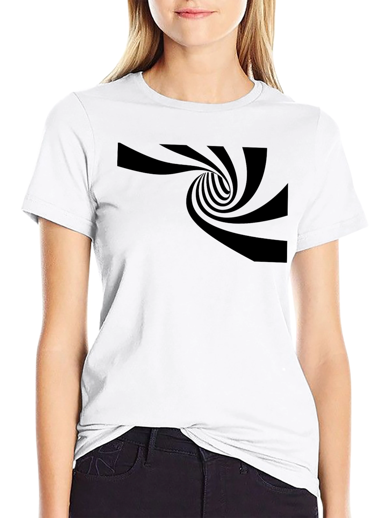Optical Illusion Black T-Shirt