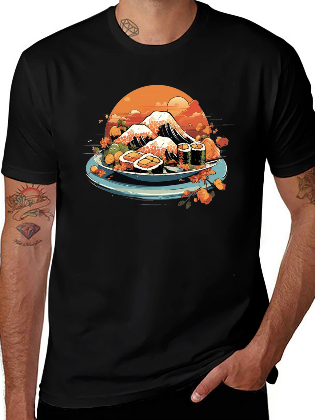 Sushi Mountain T-Shirt - Unique Graphic Tee