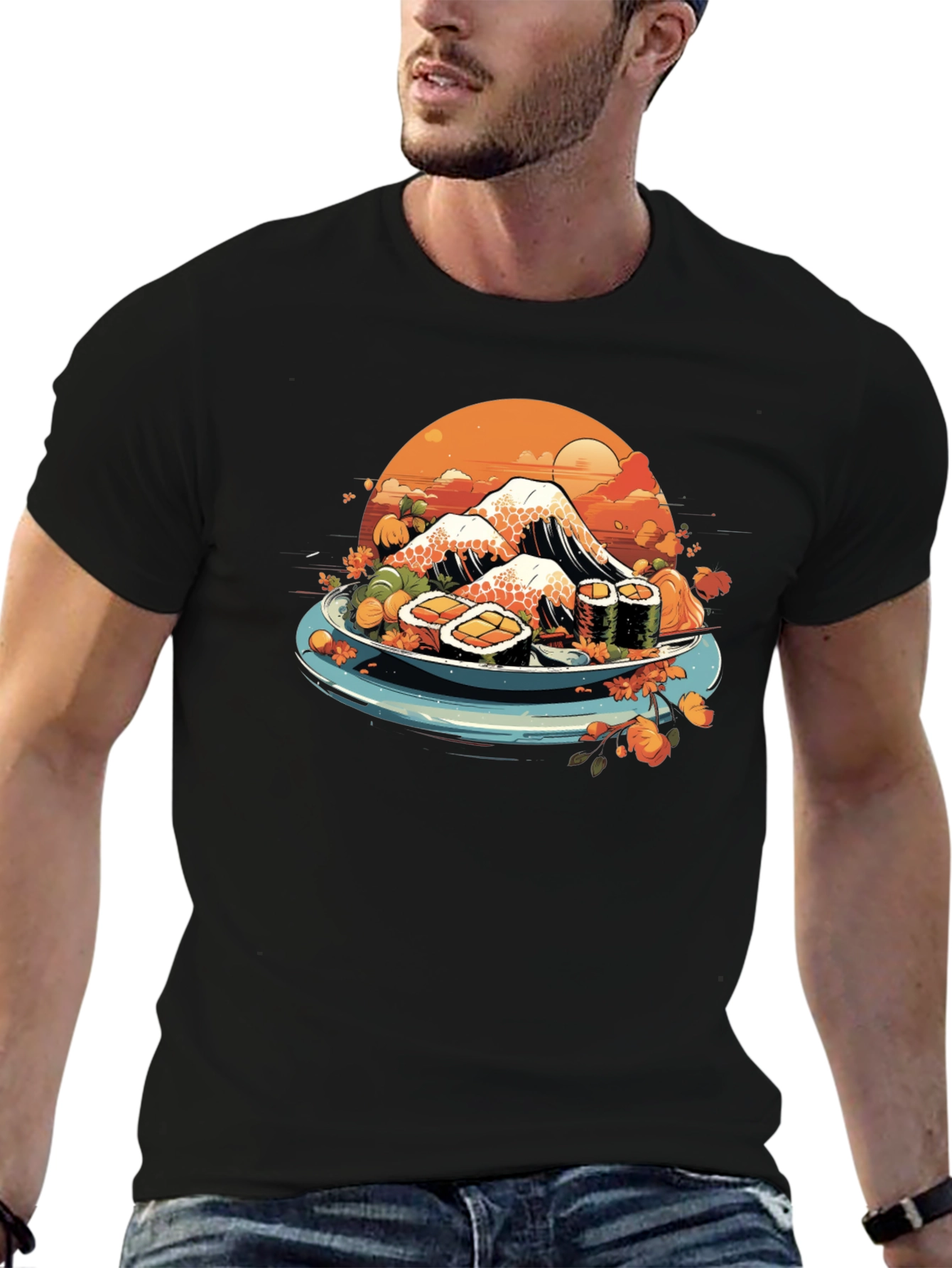 Sushi Mountain T-Shirt - Unique Graphic Tee