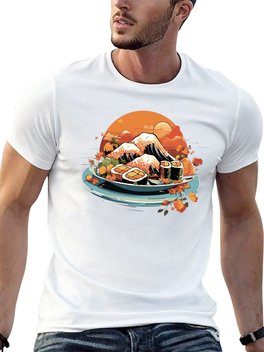 Sushi Mountain T-Shirt - Unique Graphic Tee