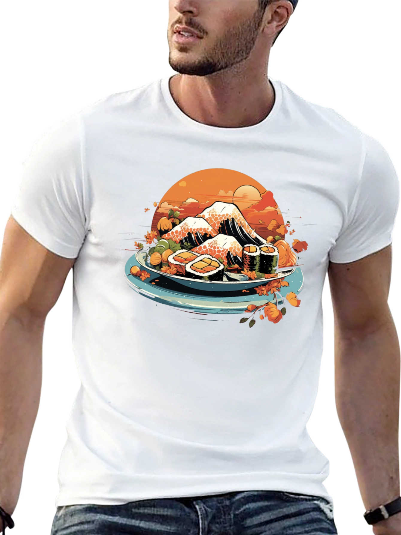 Sushi Mountain T-Shirt - Unique Graphic Tee