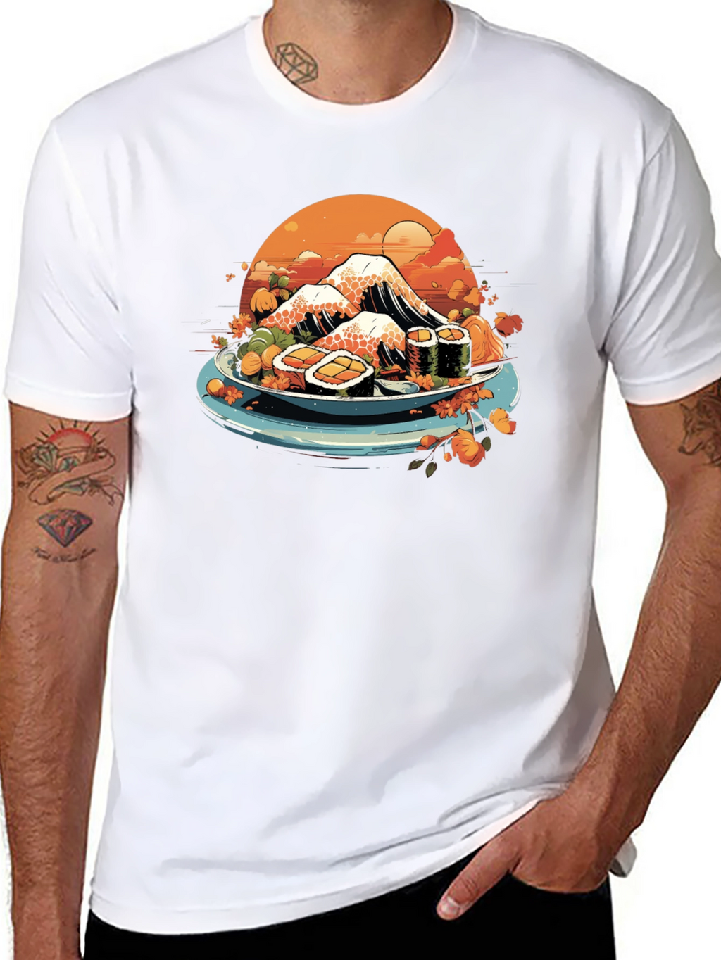 Sushi Mountain T-Shirt - Unique Graphic Tee
