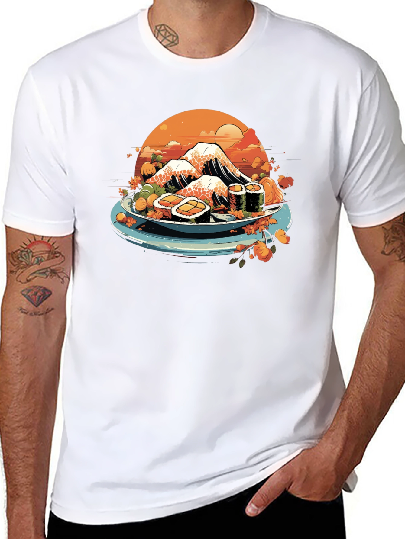 Sushi Mountain T-Shirt - Unique Graphic Tee