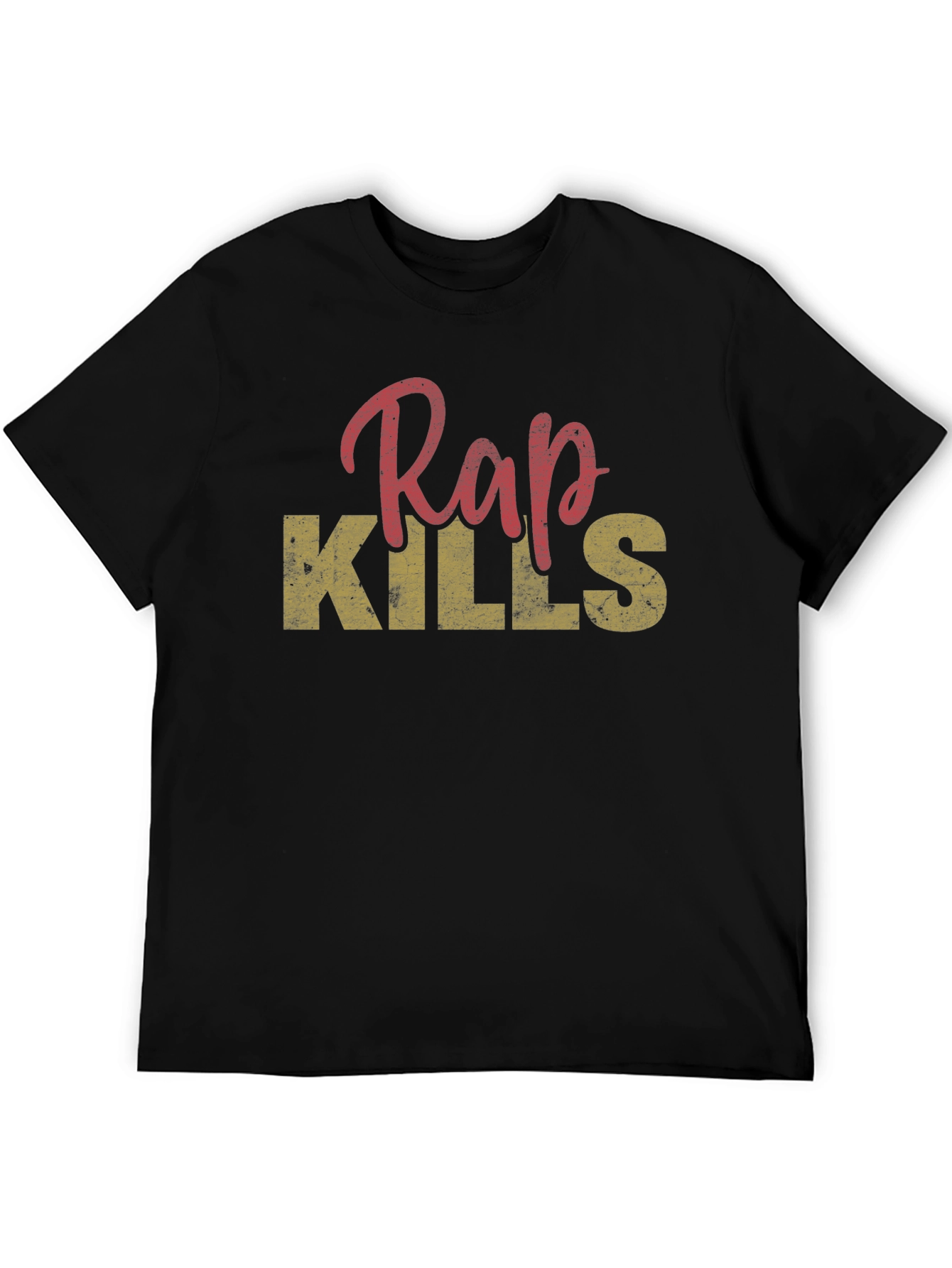 Rap Kills Graphic Print Mens T-Shirt