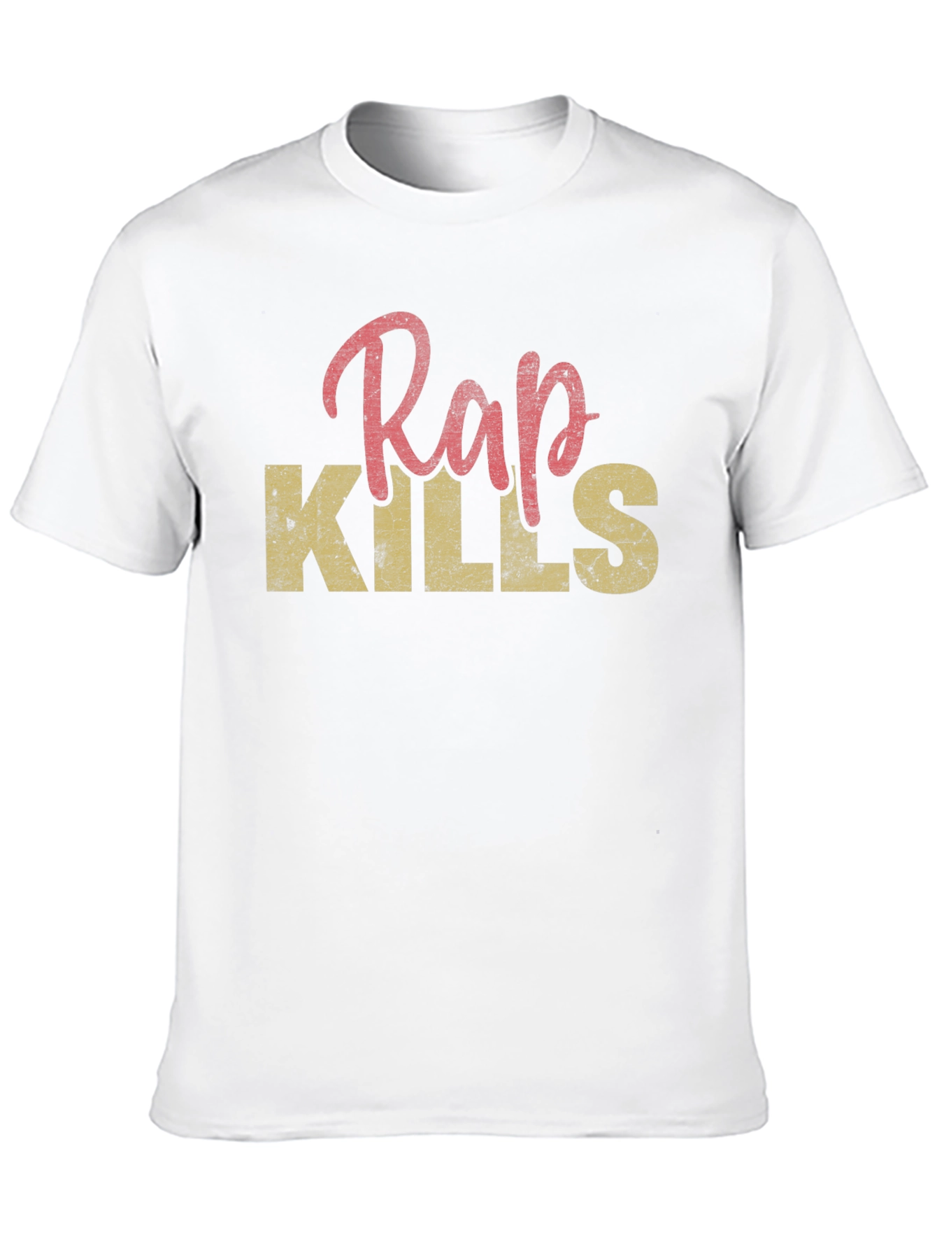Rap Kills Graphic Print Mens T-Shirt