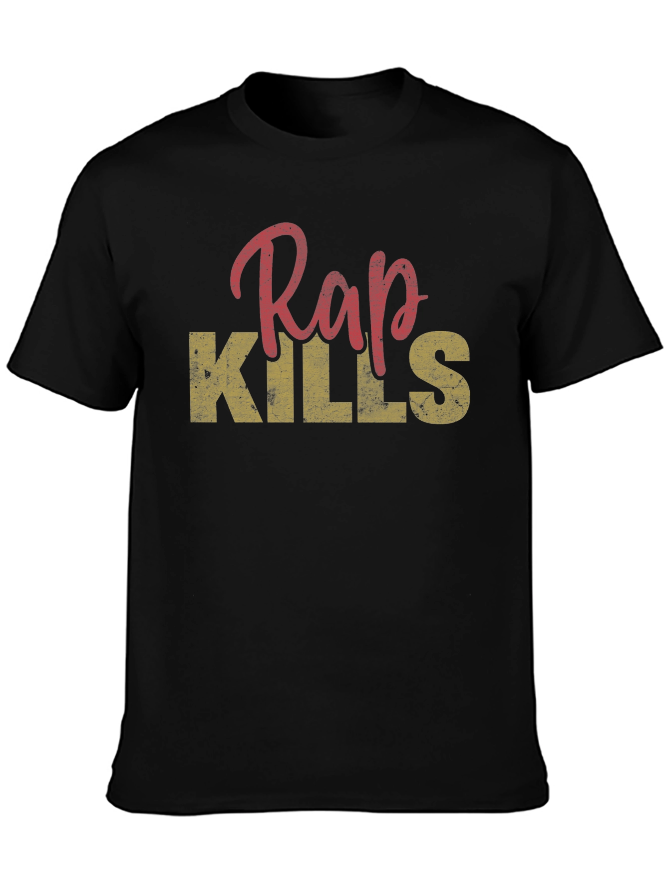 Rap Kills Graphic Print Mens T-Shirt