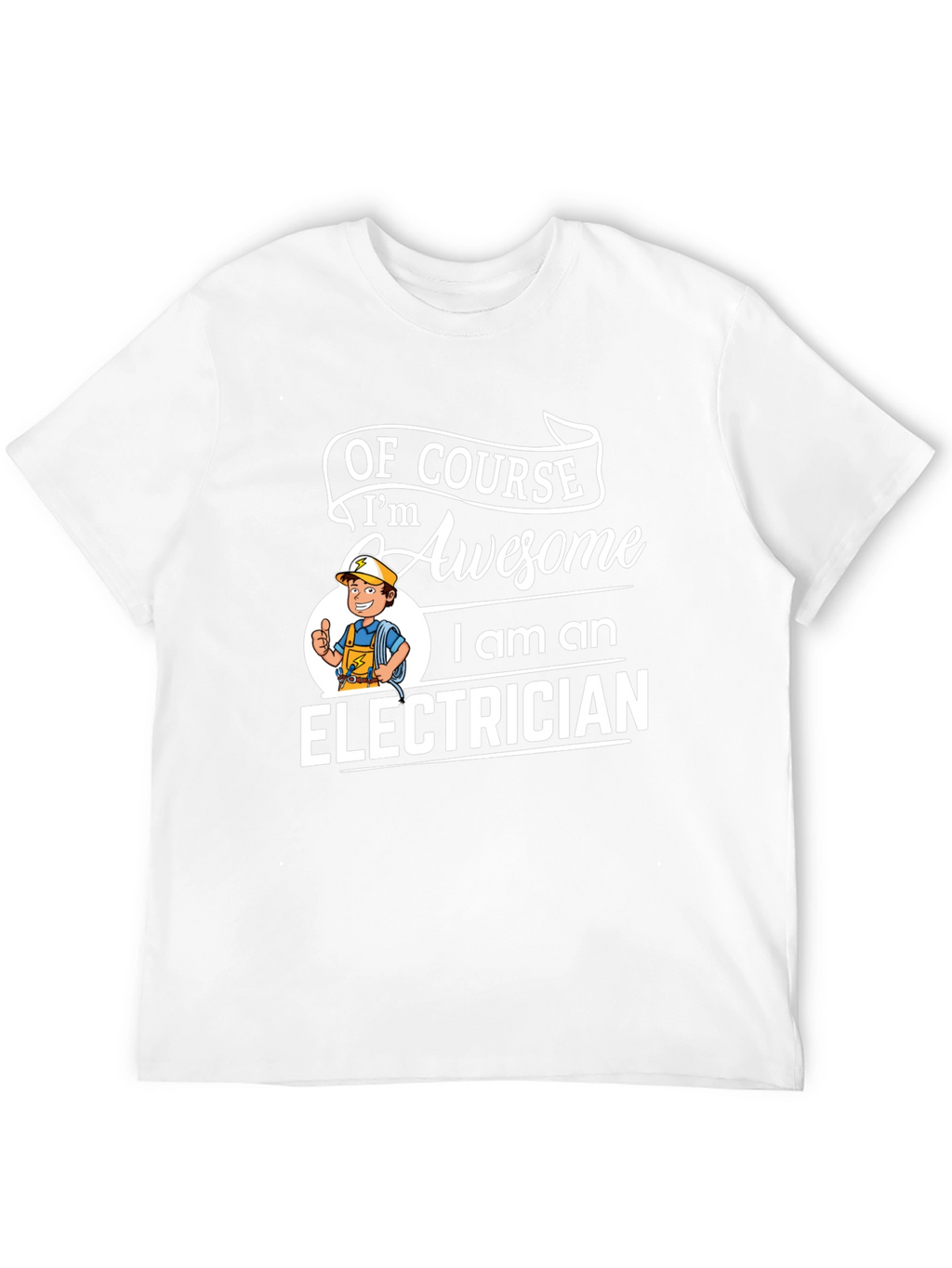 Awesome Electrician Graphic T-Shirt - Black