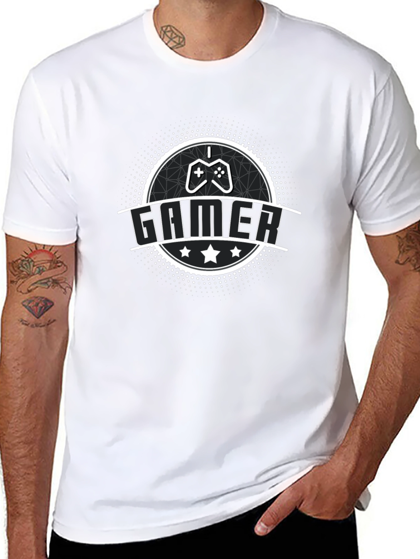 Gamer T-Shirt - Black - Gaming Controller Design