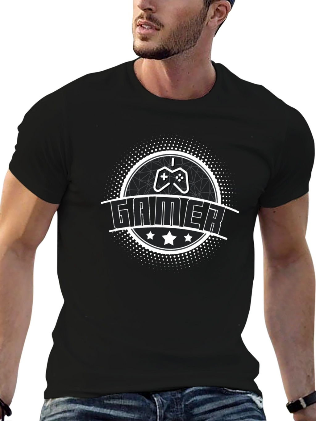 Gamer T-Shirt - Black - Gaming Controller Design