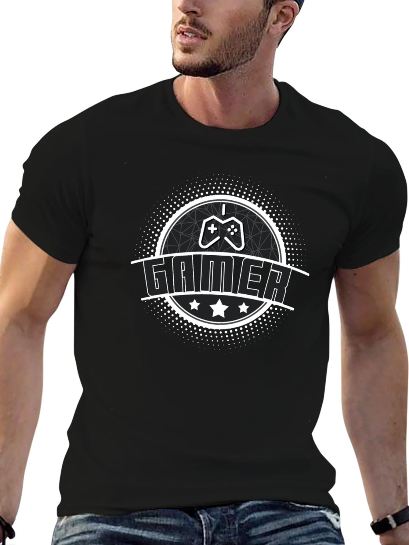 Gamer T-Shirt - Black - Gaming Controller Design