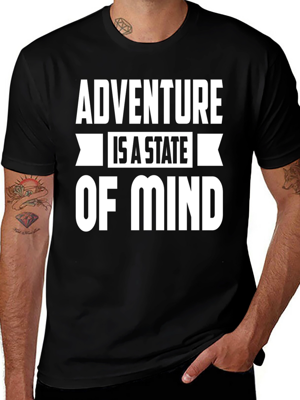 Adventure State of Mind Black Graphic Tee