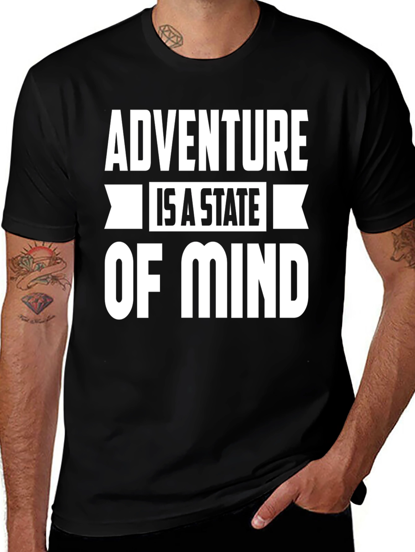 Adventure State of Mind Black Graphic Tee