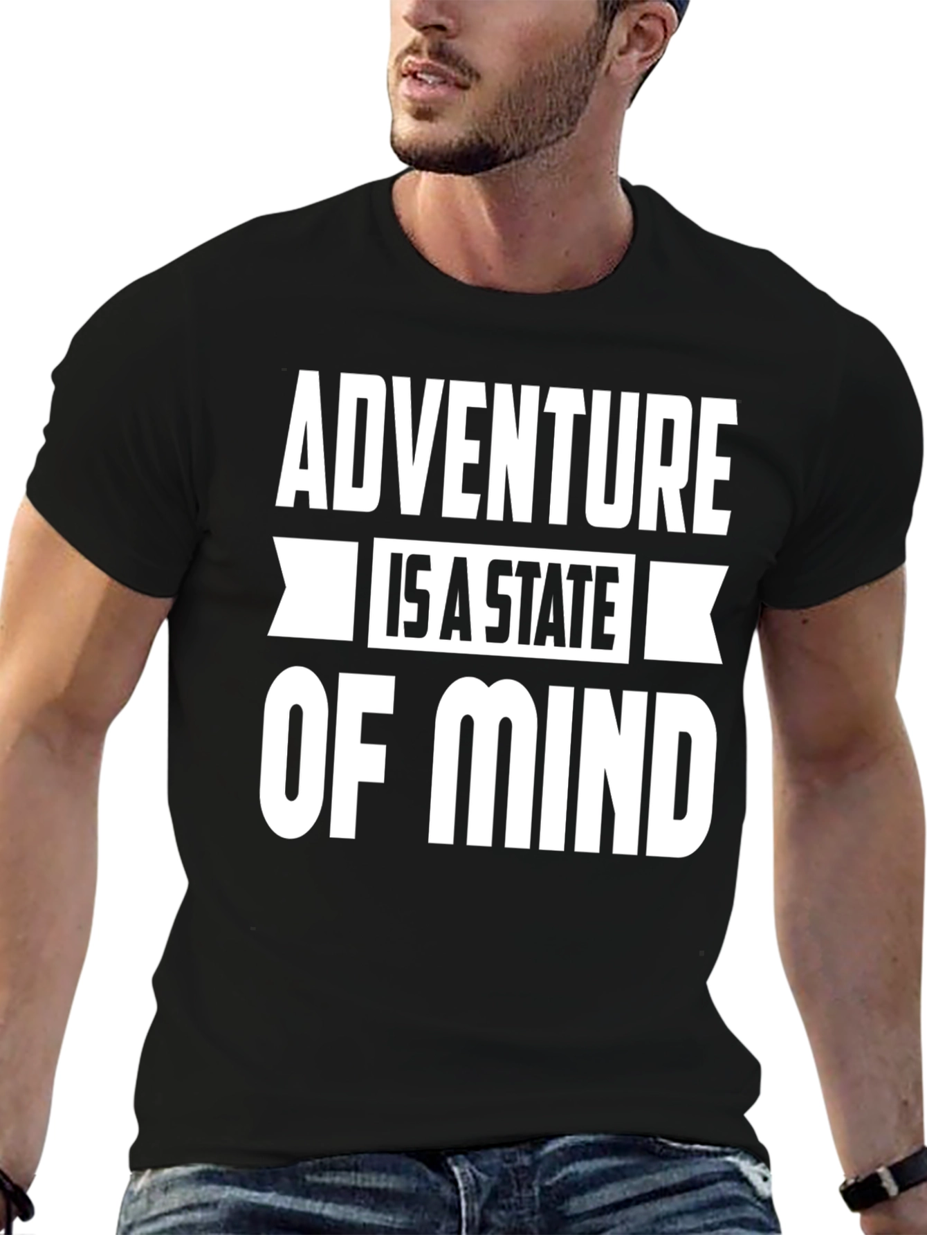 Adventure State of Mind Black Graphic Tee
