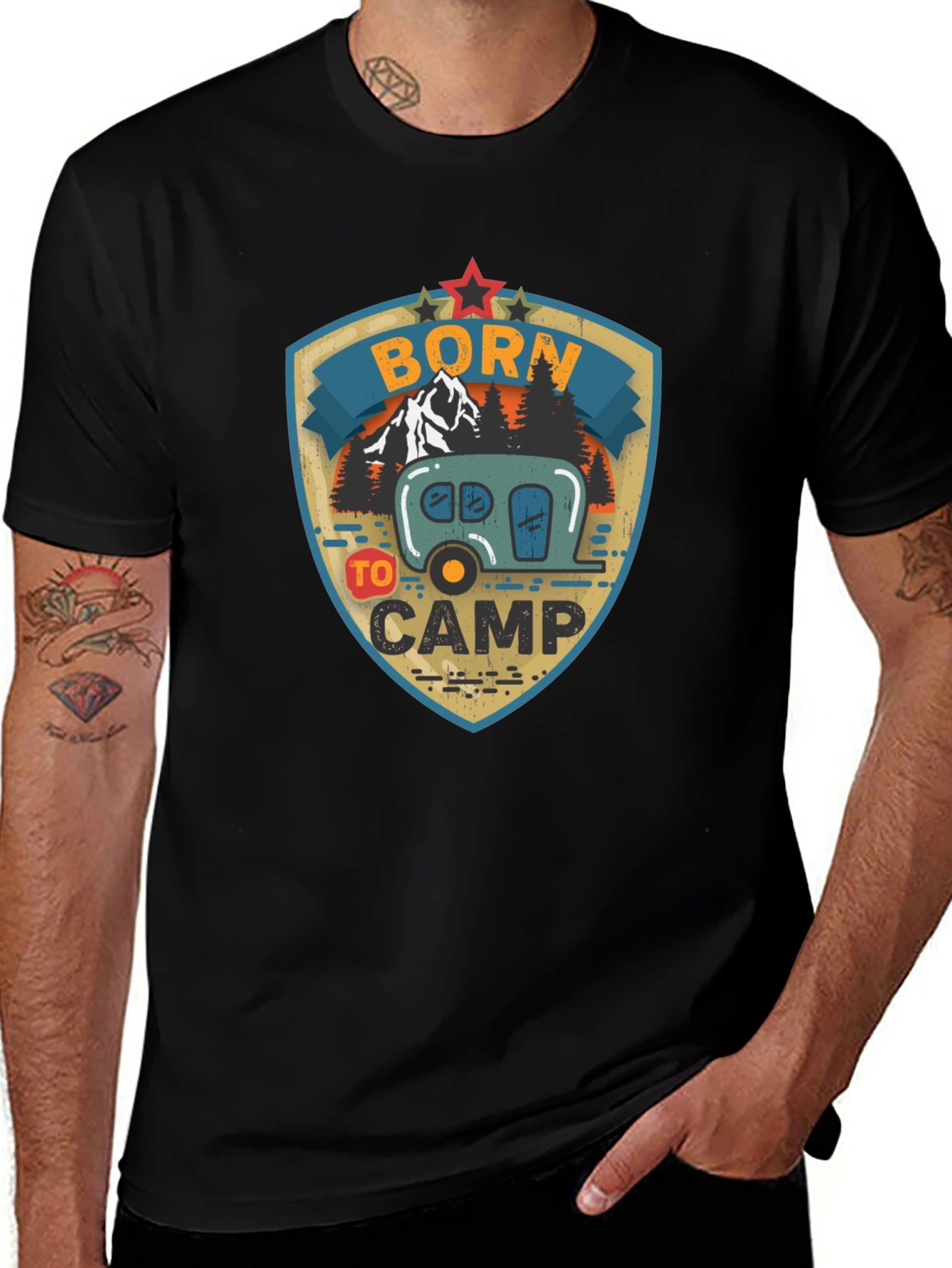 Born to Camp Graphic Tee - Camping T-Shirt