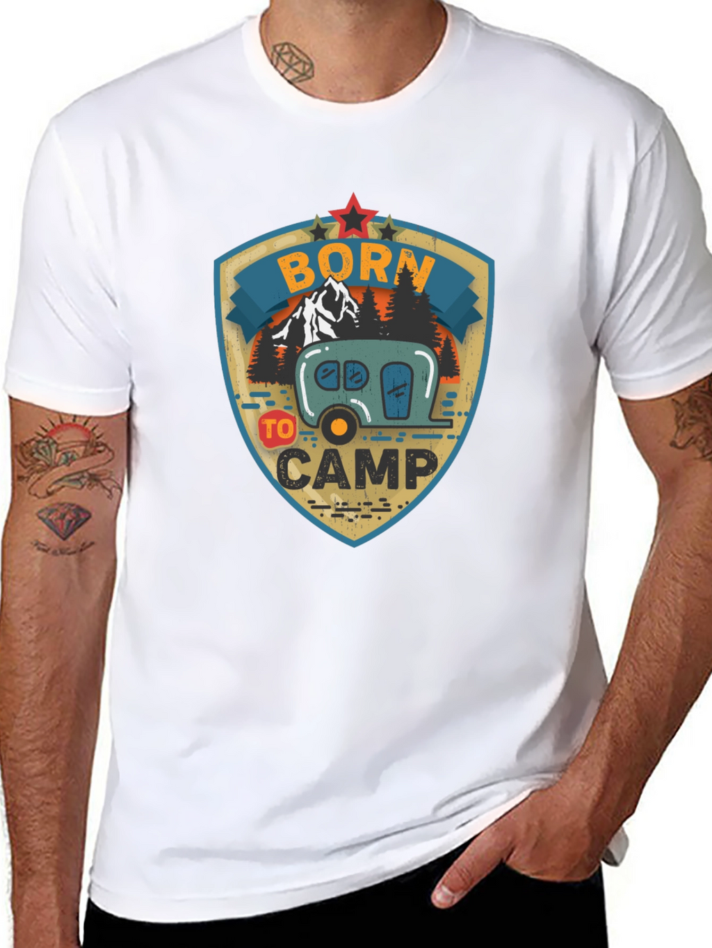 Born to Camp Graphic Tee - Camping T-Shirt