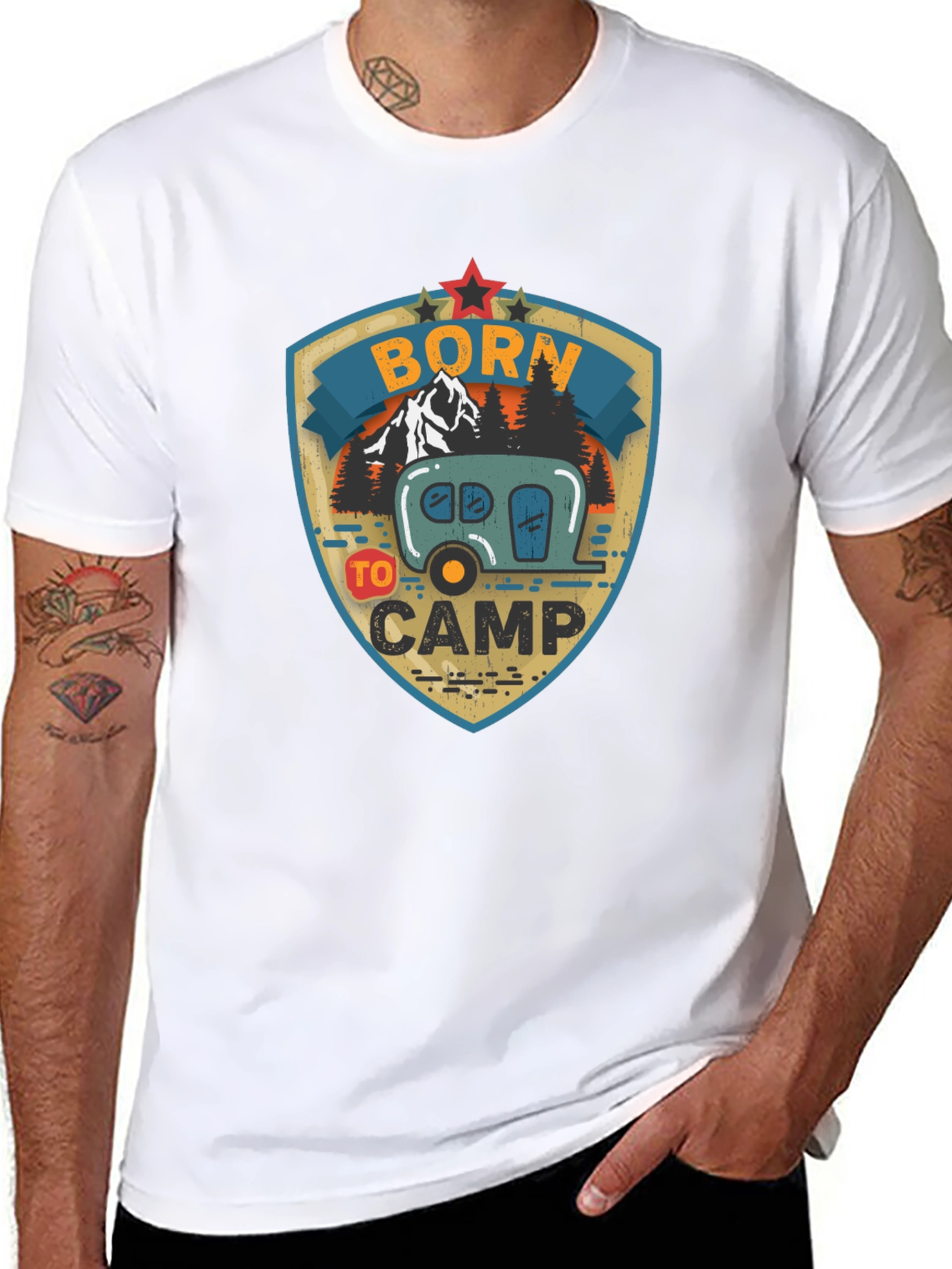 Born to Camp Graphic Tee - Camping T-Shirt