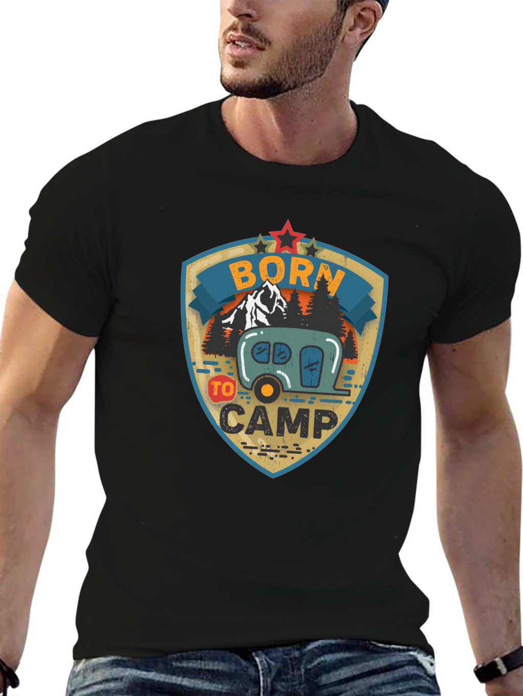Born to Camp Graphic Tee - Camping T-Shirt