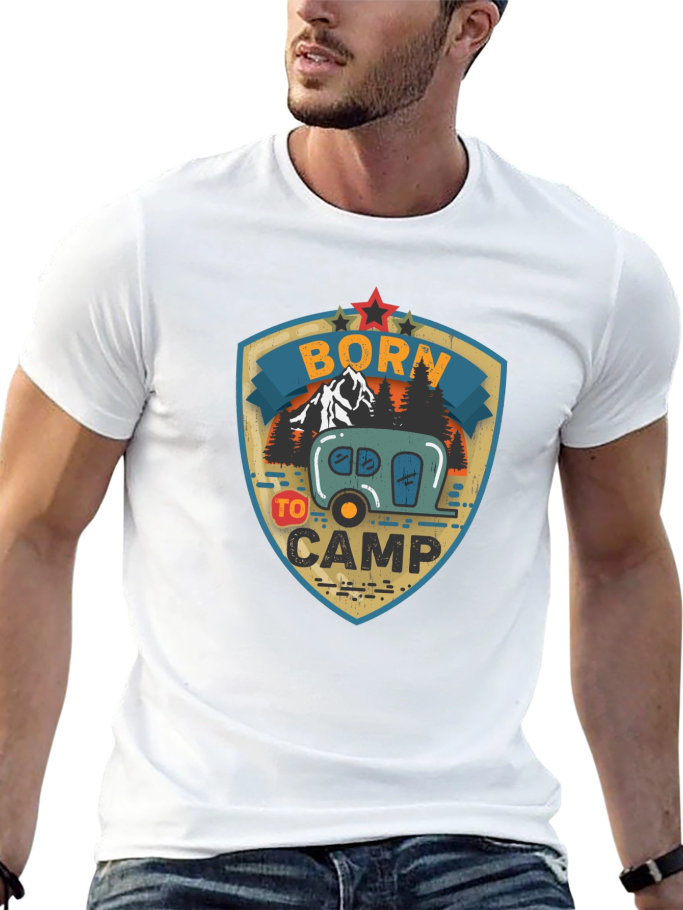 Born to Camp Graphic Tee - Camping T-Shirt