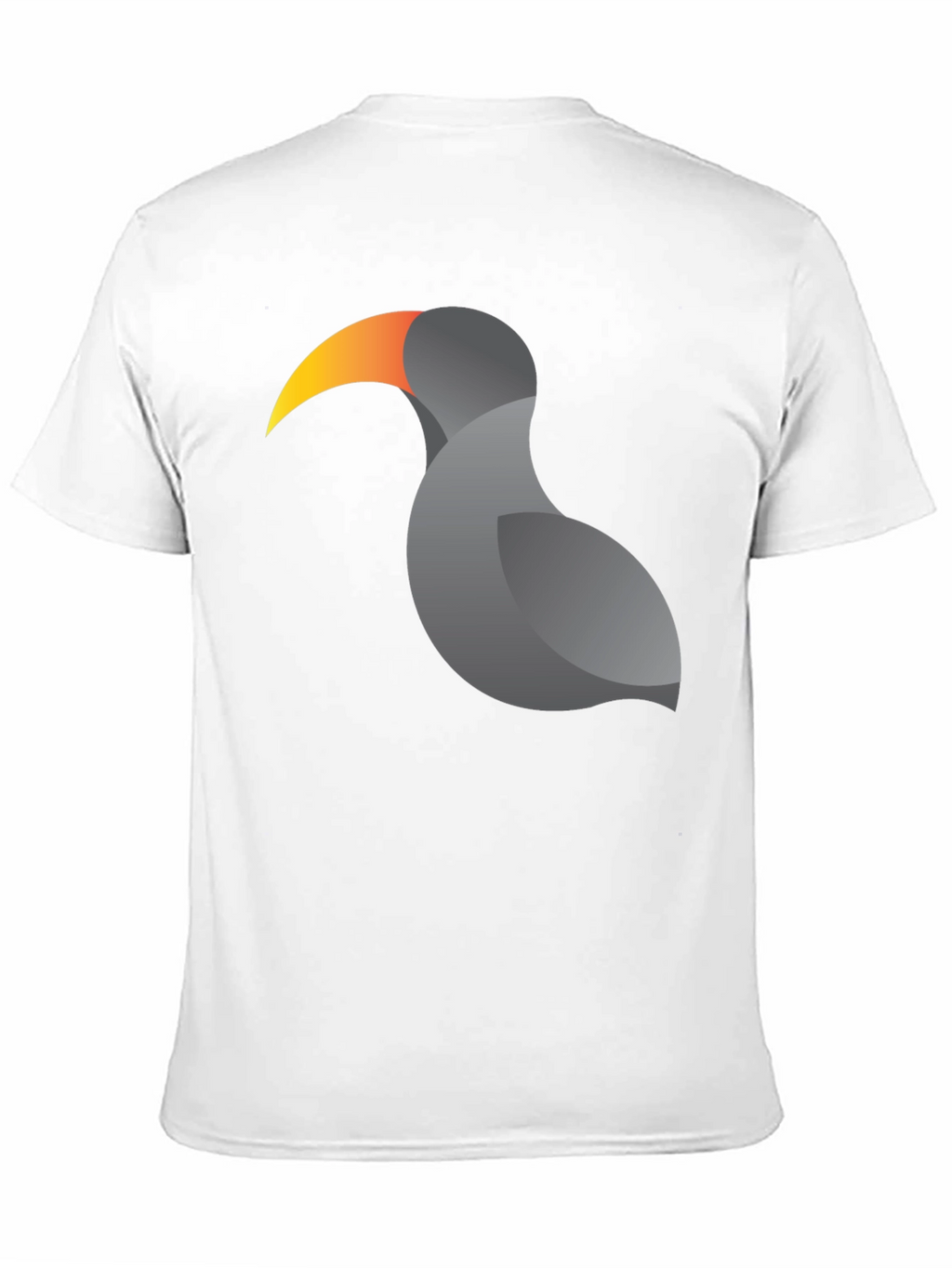 Stylized Toucan Graphic Print Black T-Shirt