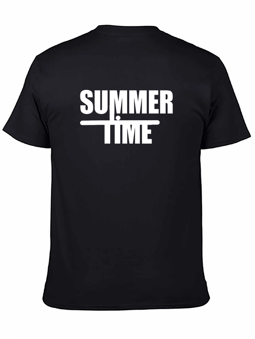 Summertime Graphic Print Black T-Shirt